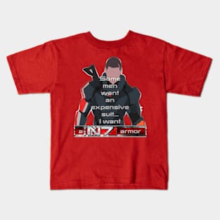 I want a N7 Armor (Maleshep) Kids T-Shirt